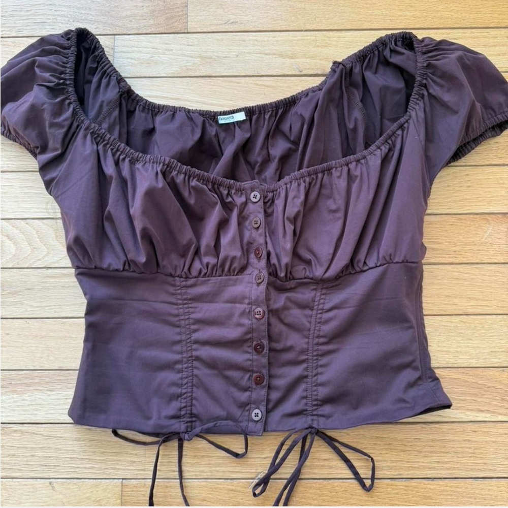 HOUSE OF CB 'Kitty' & ‘Cora’ Rich Brown Gathered Midi Skirt Set NWOT - Picture 11 of 12